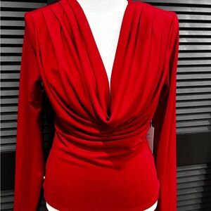 Chic Scarlet (Red) ASTR *W/ tags* Draped Women's Blouse